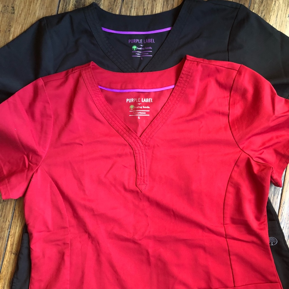Purple Label scrub tops (set of 2)